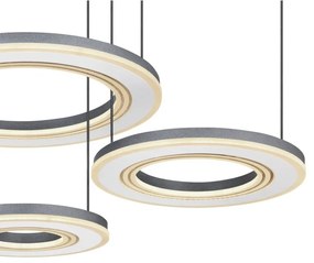 Lustra LED suspendata cu telecomanda design modern Blasius negru, alb 100cm