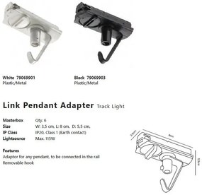 Sina monofazata alba Nordlux Link 1,8m