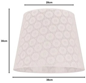 Duolla - Abajur pentru lustra CLASSIC L E27, Ø 38 cm, alb