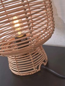 Veioza eco din bambus cu ratan Tanami h.30cm, nat