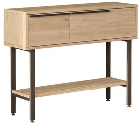 Măsuță consolă Otto 12 (cu oglindă) (nuc + negru). 1106473