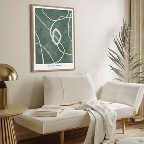 Tablou 52x72 cm Green Grafica – Malerifabrikken