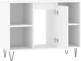 vidaXL Dulap pentru baie, alb, 80x33x60 cm, lemn compozit