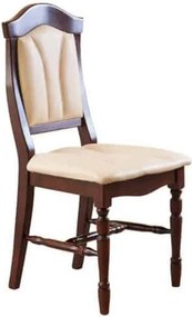 Scaun lemn masiv clasic Heritage cu Spătar Tapițat, 47 × 55 × 98 cm