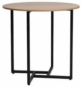 Masa rotunda de dining cu blat in decor stejar ALTO II 80x80