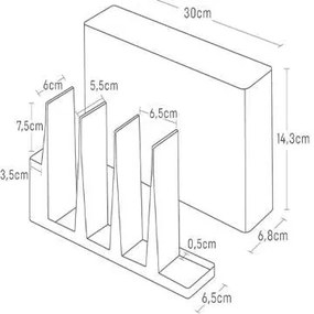 Suport pentru ustensile de bucătărie din metal Tower – YAMAZAKI