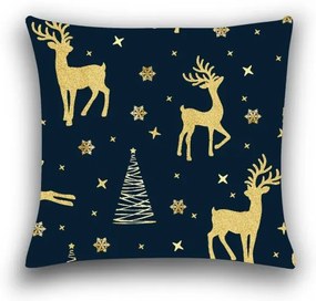 Set cadou pentru camera de zi GOLDEN DEER, albastru inchis