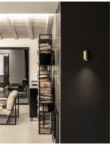 Aplica de perete / tavan design modern Inus negru, auriu satin