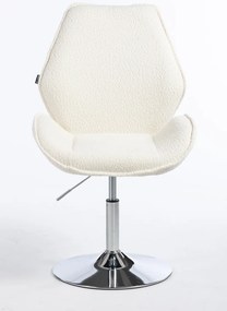 HR350N Scaun Boucle din Catifea Bază Cromata