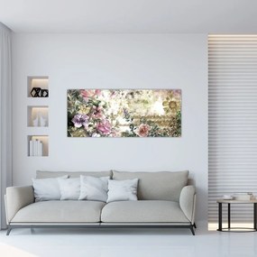 Tablou - Flori de design (120x50 cm)