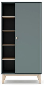 Șifonier de copii verde prăfuit 90x180x52 cm Esteban – Marckeric