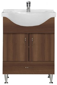 Dulap inferior Bianca Plus 65 cu lavoar, culoare Aida nuc