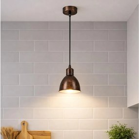 Brilagi - Lustră LED RIDDY pe cablu, 1xE27/60W/230V, cupru/patină