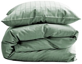 Lenjerie de pat verde/verde-deschis din damasc pentru pat de o persoană 140x200 cm Clear – Södahl