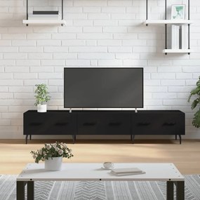 829165 vidaXL Dulap TV, negru, 150x36x30 cm, lemn prelucrat