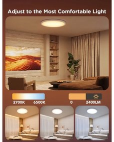 Govee - Plafonieră LED RGBICWW dimabilă, 29W/230V, Ø 30 cm, Matter, Wi‑Fi