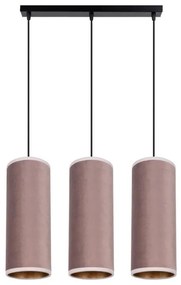 Lustr AVALO 3xE27/60W/230V cablu roz roz-miediu