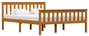 283241 vidaXL Cadru de pat, maro miere, 140 x 200 cm, lemn masiv de pin