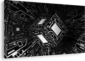 Tablou cu un cub abstract (90x60 cm)