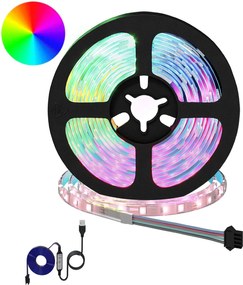 vidaXL Bandă LED 2 pcs Negru și transparent 3000 mm Cupru și Plastic