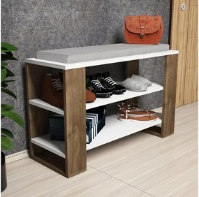 Pantofar tip bancuta, Dore Homs, alb/nuc, 90 x 55 x 33 cm, PAL 18 mm