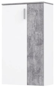 Pantofar ETON alb/gri beton