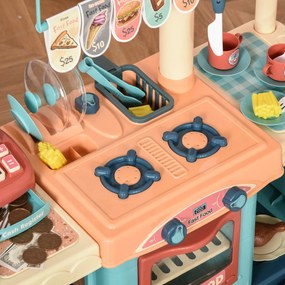 HOMCOM bucatarie de jucarie, copii 3-6 ani, 50 accesorii | AOSOM RO