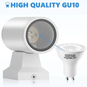 Aplică de exterior Aigostar 2xGU10/230V alb IP65 rotund