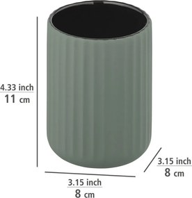 Suport din ceramică pentru periuțe de dinți Wenko Belluno, verde