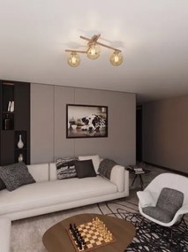 Plafonieră SMART 3xE14/10W/230V bej/bej fumuriu