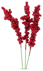 Decor de Craciun - fructe de padure rosii - 8 cm - 6 buc pachet