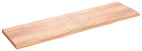 vidaXL Raft de perete maro deschis 220x60x(2-6) cm lemn stejar tratat