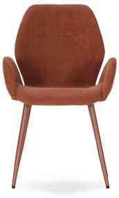 Set de scaune de sufragerie teracotă 2 buc. tapițat Ansu – Marckeric