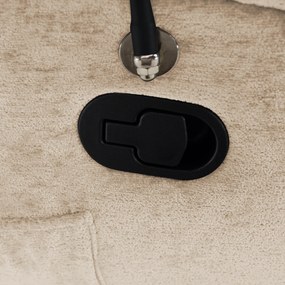 Scaun pivotant de lux, cu balansare, bej, DELMOR