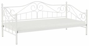 Pat de o persoană 90 cm Danina (alb) (cu somieră). 1016020
