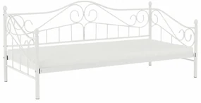 Pat de o persoană 90 cm Danina (alb) (cu somieră). 1016020