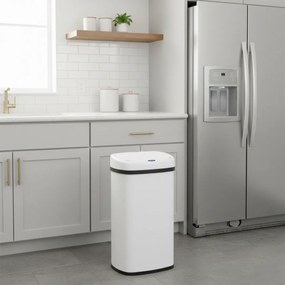 Jurhan Coș de gunoi cu senzor DEUS, 58 litri, alb