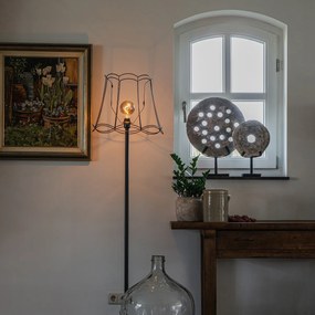Lampă de podea neagră cu abajur cadru Granny negru 45 cm - Simplo