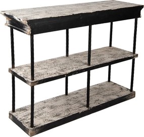 Consolă vintage din lemn și metal, finisaj antichizat, „Margaux”
