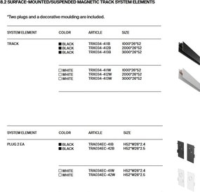 Spot LED pentru sina magnetica Focus Led Exility 4000K 20W 24 grade