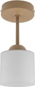 BRILAGI - Lustră aplicată LED RETRO GLASS 1xE27/60W/230V Ø 10 cm bej/albă