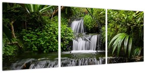 Tablou - Cascade (cu ceas) (90x30 cm)