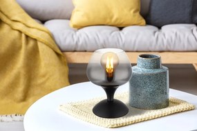 Veioza/Lampa de masa design modern MAXY negru/fumuriu