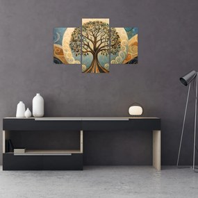 Tablou – Arborele vieții și spirale (90x60 cm)