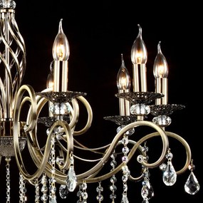 Candelabru elegant design clasic cu 10 brate Grace bronz MYRC247-PL-10-R