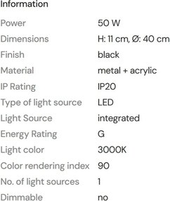Plafoniera LED design circular Aruba 40cm negru