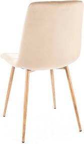 Scaun de masa din catifea bej MILA D