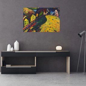 Tablou - Vasily Kandinsky, Houses at Murnau, reproducere (90x60 cm)