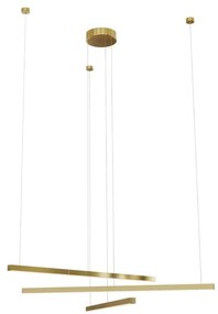 Lustra LED dimabila design modern TRIO 3 auriu periat