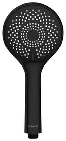 WENKO 24924100 - Cap de duș 11x11 cm cu sistem de economisire a apei, negru